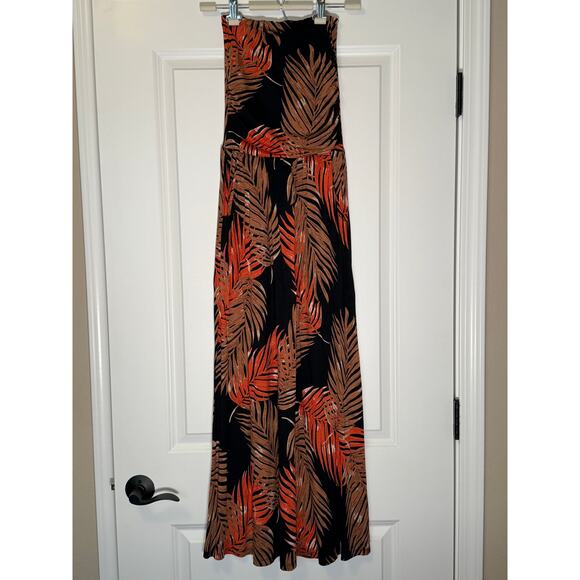 Bandeau Print Maxi Dress XS - Picture 1 of 3